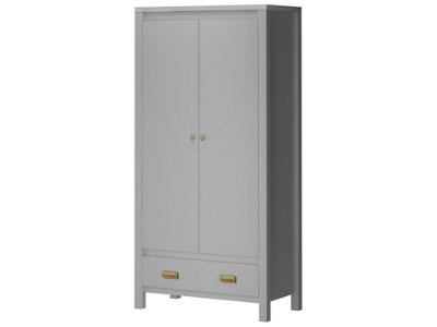 Haven Wardrobe with 1 Drawer 2 Doors Dove Grey