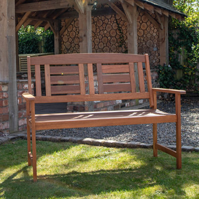 Hawkshead 2 Seater Outdoor Wooden Garden Patio Bench - 3
