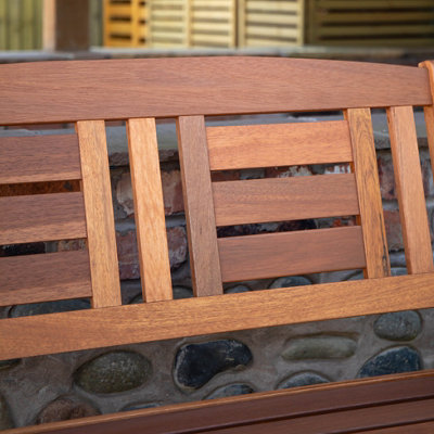 Hawkshead 2 Seater Outdoor Wooden Garden Patio Bench - 5