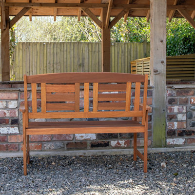 Hawkshead 2 Seater Outdoor Wooden Garden Patio Bench - 6