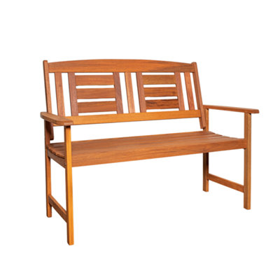 Hawkshead 2 Seater Outdoor Wooden Garden Patio Bench - 7