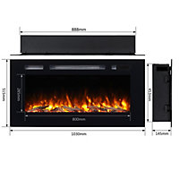 Hawnby Recessed Electric Fire - S - 40"