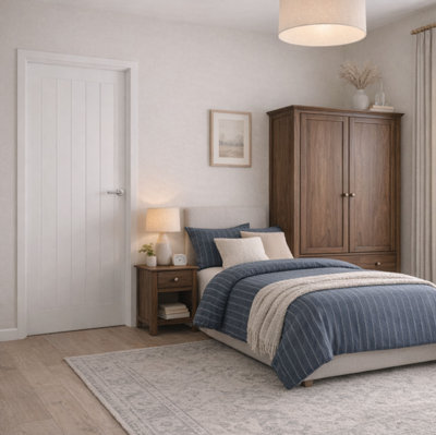 Hawthorne Arden Internal White Primed Cottage Door - 35mm x 1981mm x 686mm - 10 Year Guarantee