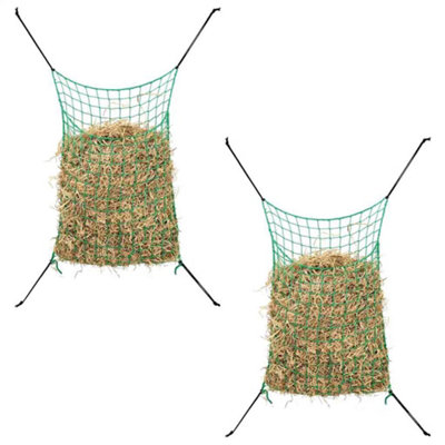 Hay Nets 2 pcs Rectangular Green 90x60 cm PP