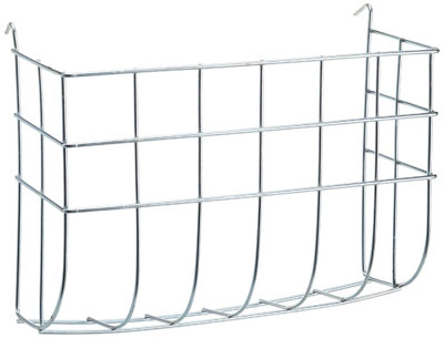 Hay Rack 25x17cm, galvanised hangs in cage bars