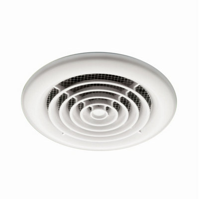 Hayao White Large Bathroom Ceiling Extractor High Power Fan | DIY at B&Q