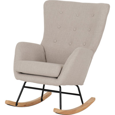 Hayden Rocking Chair -Beige Fabric