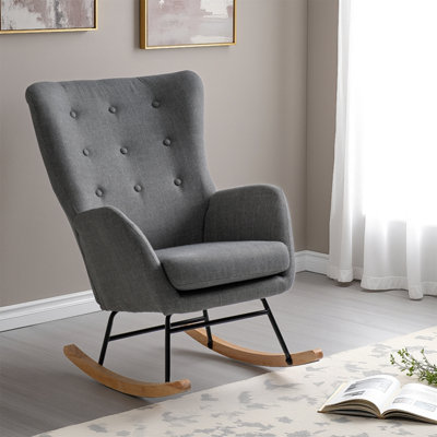 Hayden Rocking Chair - Dark Grey