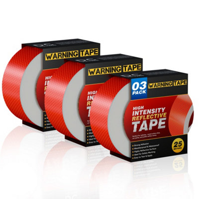 Hazard Warning Reflective Safety Tape Red High Intensity Tape for ...