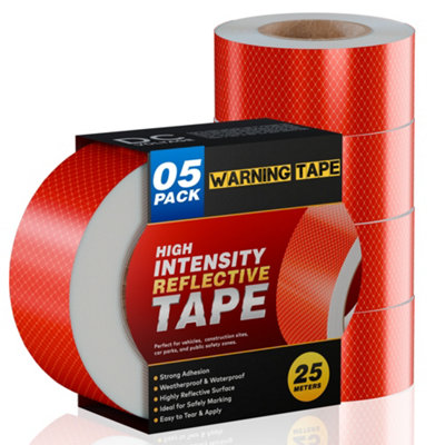 Hazard Warning Reflective Safety Tape Red High Intensity Tape for ...