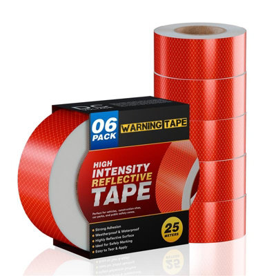 Hazard Warning Reflective Safety Tape Red High Intensity Tape for ...