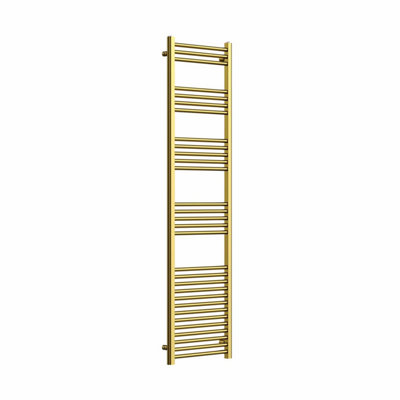 Haze Brushed Gold Straight Ladder Heated Towel Rail (H)1800x(W)500