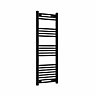 Haze Matt Black Straight Ladder Heated Towel Rail (H)1200x(W)500