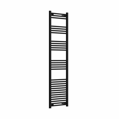 Haze Matt Black Straight Ladder Heated Towel Rail (H)1800x(W)500