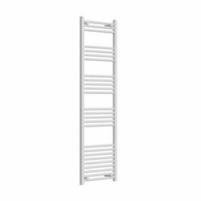Haze White Straight Ladder Heated Towel Rail (H)1600x(W)500