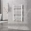 Haze White Straight Ladder Heated Towel Rail (H)770x(W)500