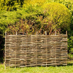 Hazel Hurdle Fence Panel Premium Woven Wattle Weave 6ft x 3ft