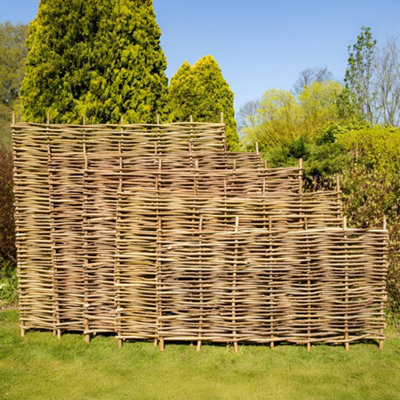 Hazel Hurdle Fence Panel Premium Woven Wattle Weave 6ft x 3ft