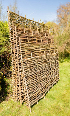 Hazel Hurdle Fence Panel Premium Woven Wattle Weave 6ft x 3ft