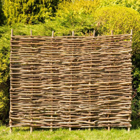 Hazel Hurdle Fence Panel Premium Woven Wattle Weave 6ft x 4ft 6in