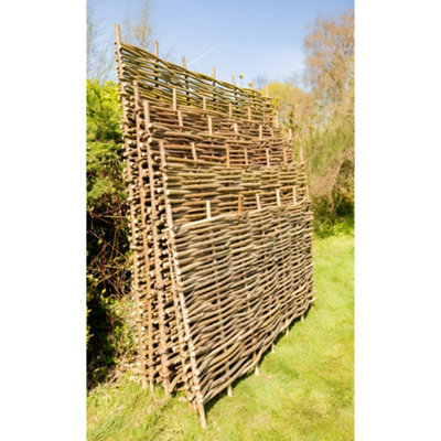 Hazel Hurdle Fence Panel Premium Woven Wattle Weave 6ft x 4ft 6in - 3