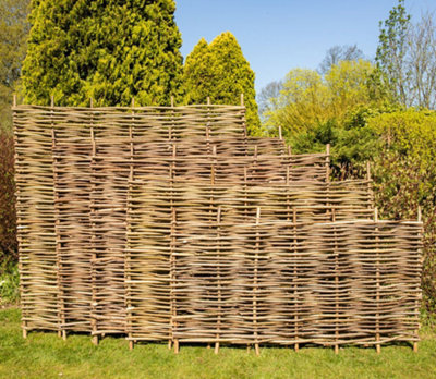 Hazel Hurdle Fence Panel Premium Woven Wattle Weave 6ft x 4ft 6in