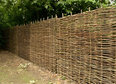 Hazel Hurdle Fence Panel Premium Woven Wattle Weave 6ft x 4ft 6in - 4