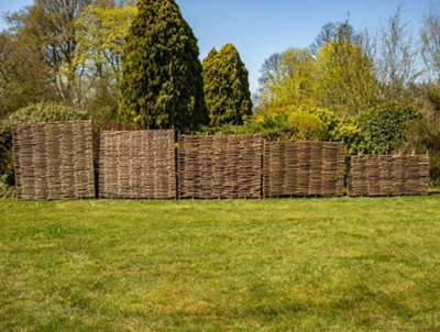 Hazel Hurdle Fence Panel Premium Woven Wattle Weave 6ft x 4ft - 6