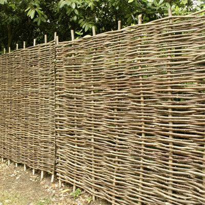 Hazel Hurdle Fence Panel Premium Woven Wattle Weave 6ft x 5ft - 5