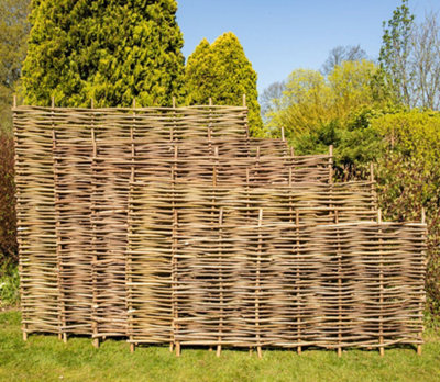 Hazel Hurdle Fence Panel Premium Woven Wattle Weave 6ft x 6ft - 3