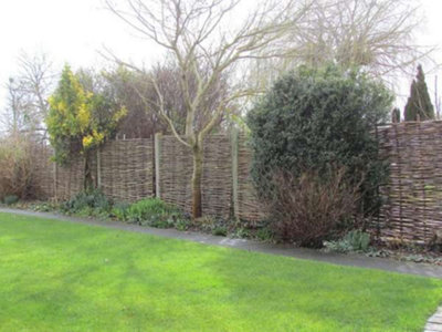 Hazel Hurdle Fence Panel Premium Woven Wattle Weave 6ft x 6ft - 7