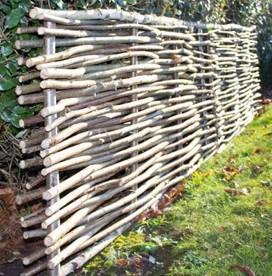 Hazel Hurdle Fencing Panel 6ft x 6ft Premium Weave Birchwood Capped Natural - 6
