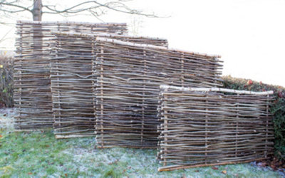 Hazel Hurdle Fencing Panel 6ft x 6ft Premium Weave Birchwood Capped Natural - 7
