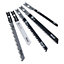 HCS + HSS Jigsaw Blade Set With Universal Fitting Fitment for Wood Steel 10pc