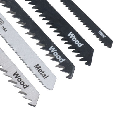 HCS + HSS Jigsaw Blade Set With Universal Fitting Fitment for Wood Steel 20pc