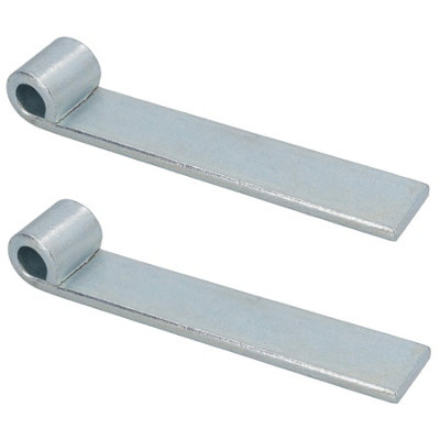 HD Strap Tailgate Straight Hinge for 12.5mm Pins 160mm Long Zinc Plated 2pc