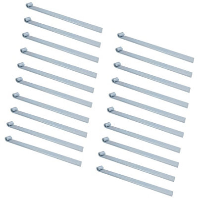 HD Strap Tailgate Straight Hinge for 12.5mm Pins 460mm Long Zinc Plated 20pc