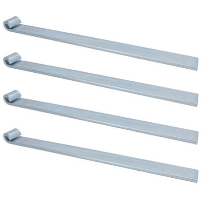 HD Strap Tailgate Straight Hinge for 12.5mm Pins 460mm Long Zinc Plated 4pc