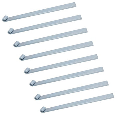 HD Strap Tailgate Straight Hinge for 12mm Pins 460mm Long Zinc Plated 8pc
