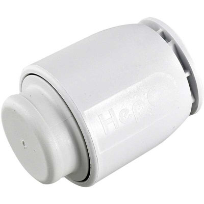 HD62/15W Hep2O Demountable Pipe Stop-End Cap White 15mm - 5