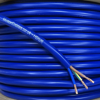 HDIUK 1.5mm Arctic Grade Cable 3183AG1.5 3-Core Coil (5 Metres, Blue)