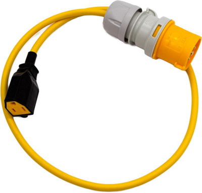 HDIUK - 16A CEE 110V Yellow Connector to USA American Nema Socket Lead UK Made (1 Metre)