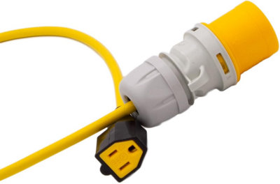 HDIUK - 16A CEE 110V Yellow Connector to USA American Nema Socket Lead UK Made (1 Metre) - 4