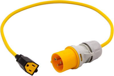 HDIUK - 16A CEE 110V Yellow Connector to USA American Nema Socket Lead UK Made (1 Metre) - 6