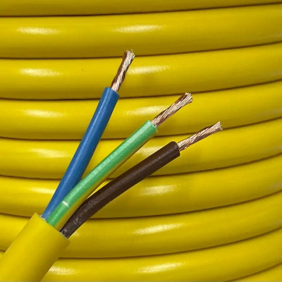 HDIUK 2.5mm Arctic Grade Cable 3183AG2.5 3-Core Coil (15 Metres, Yellow)