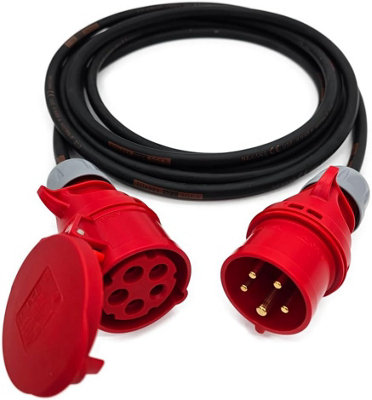 HDIUK - 415V 16 Amp 3-Phase Professional Extension Lead Featuring TitanEx 5-Core Heavy Duty H07RN-F (10 Metres)
