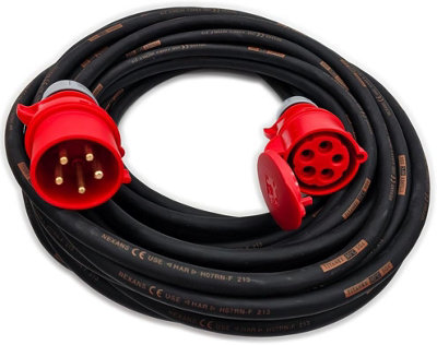 HDIUK - 415V 32 Amp 3-Phase Professional Extension Lead Featuring TitanEx 5-Core Heavy Duty H07RN-F (5 Metres)