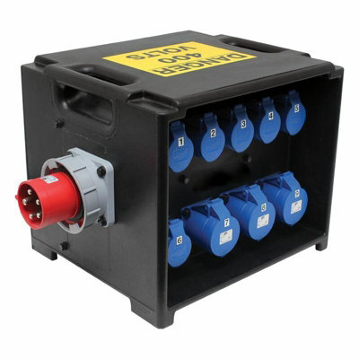 HDIUK - Merz A80 63A 3-phase to 230 Volt Professional Distribution Console 6 x 16A 3 x 32A RCBO