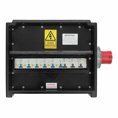 HDIUK - Merz A80 63A 3-phase to 230 Volt Professional Distribution Console 6 x 16A 3 x 32A RCBO - 3