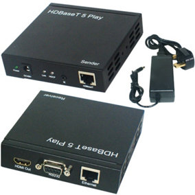 HDMI HDBaseT Extender IR RS232 & Ethernet 1080p 3d 100m Over CAT5e CAT6 Cable
